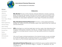 Tablet Screenshot of internationalchemicalresources.com